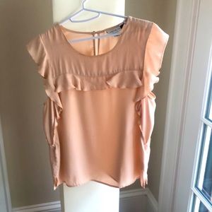 peach top size XS , black S /pink silk size S